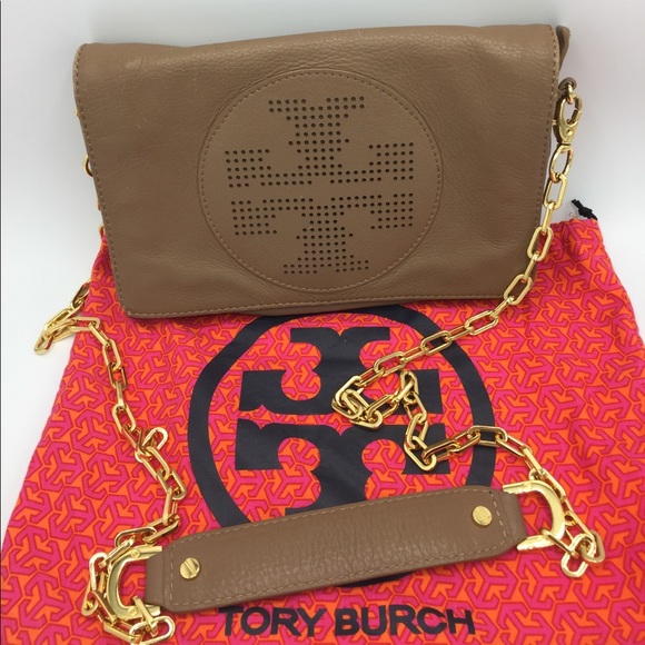 Tory Burch Taupe Leather Convertible Bag - Picture 5 of 16
